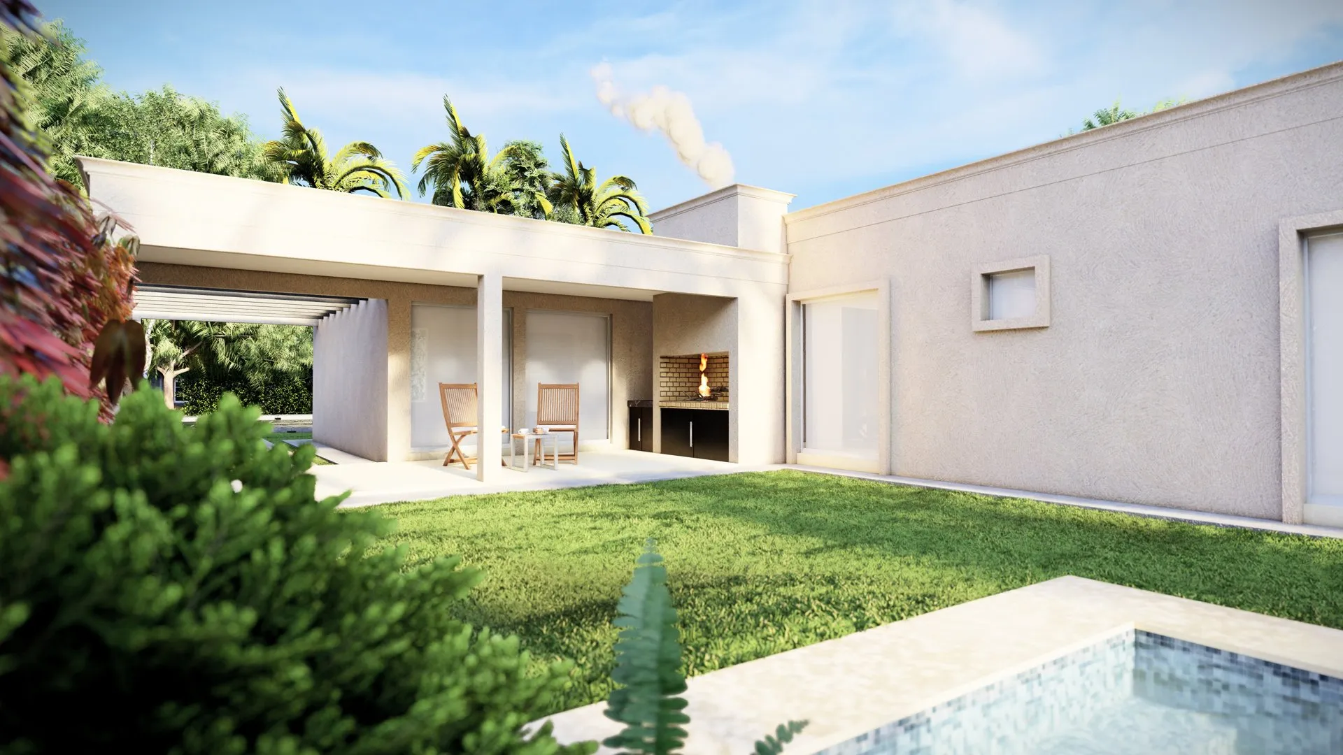 Casa CR: galería y parrilla